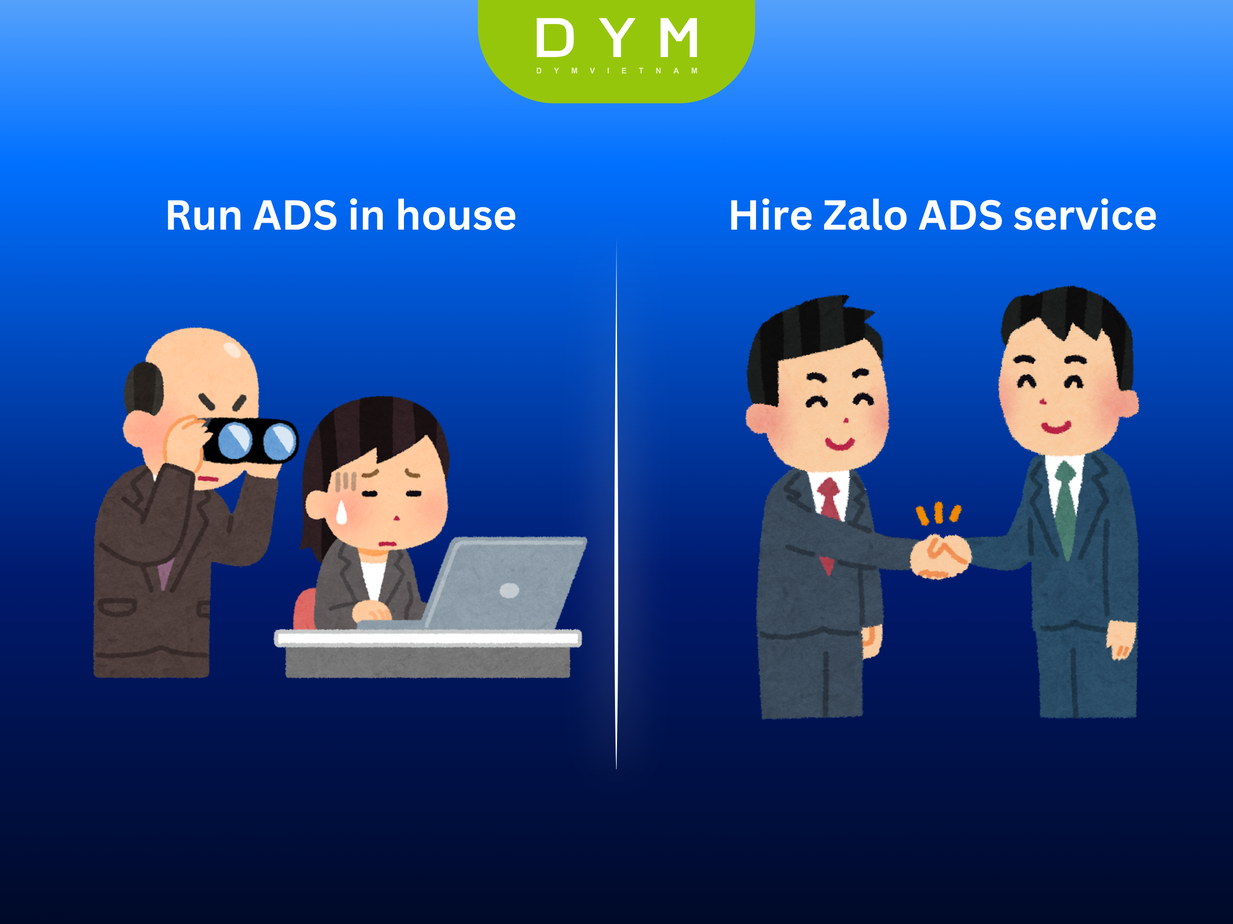 Should businesses run Zalo ads in-house or hire a Zalo advertising service?