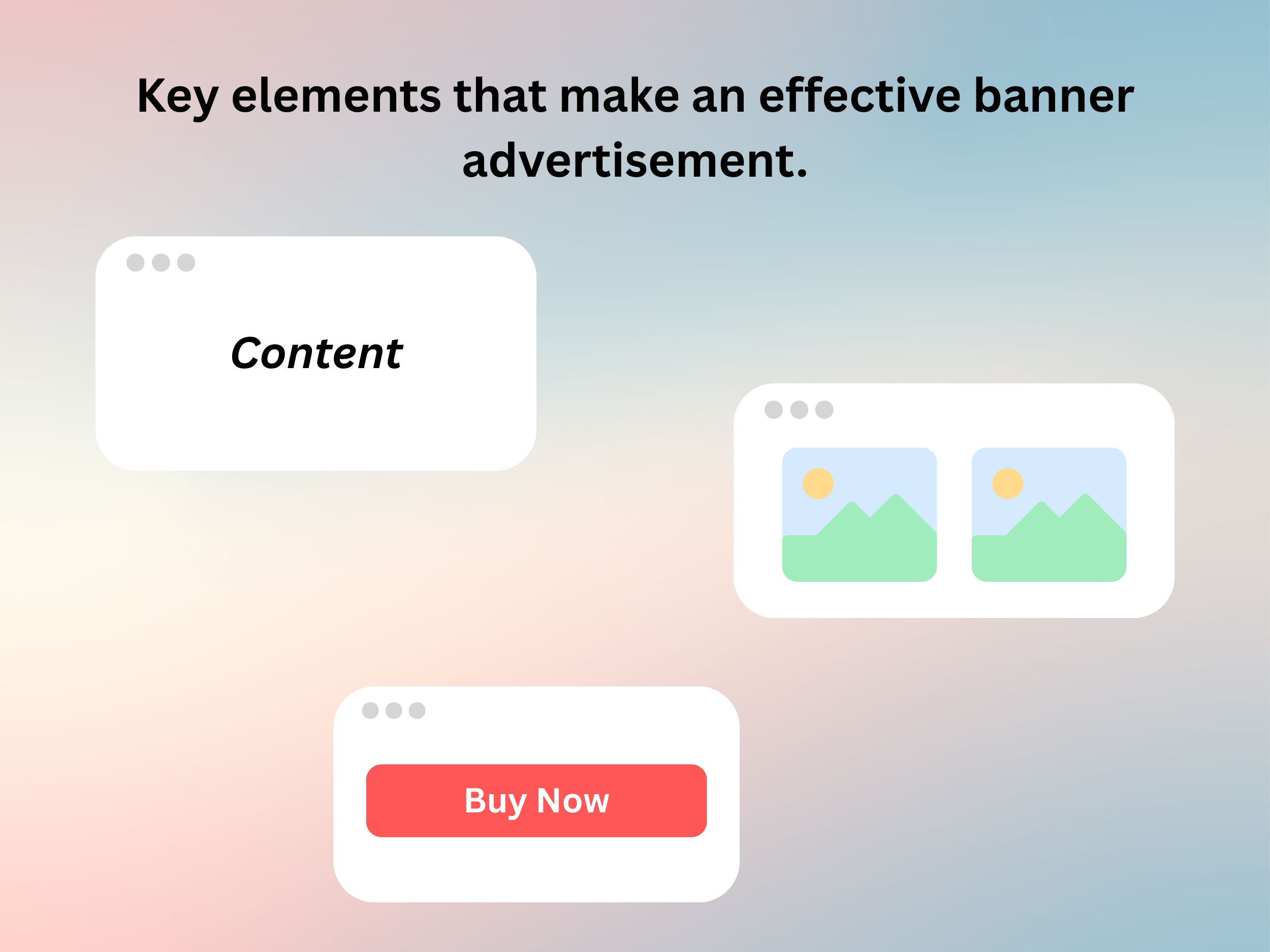Key elements that make an effective banner advertisement.