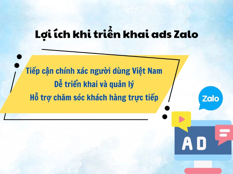 Lợi ích khi triển khai ads Zalo