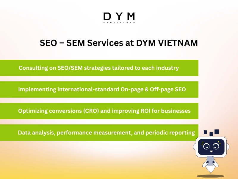 SEO – SEM Services at DYM VIETNAM