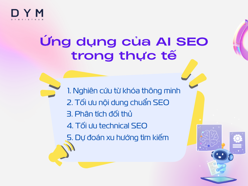 Ứng dụng của AI SEO trong thực tế