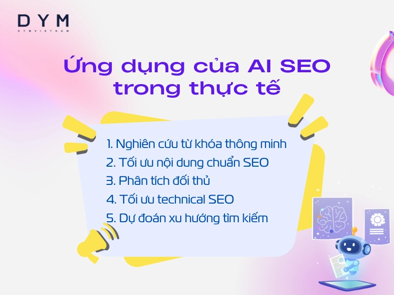 Ứng dụng của AI SEO trong thực tế
