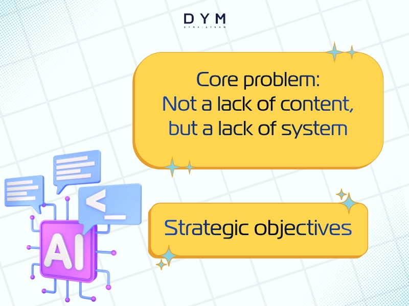 Core problem: Not a lack of content, but a lack of system