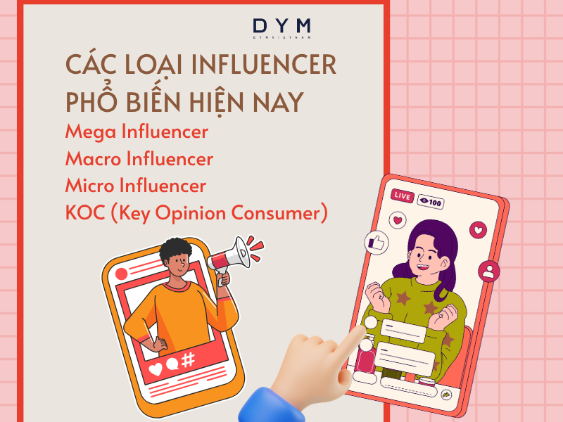 Các loại Influencer phổ biến hiện nay