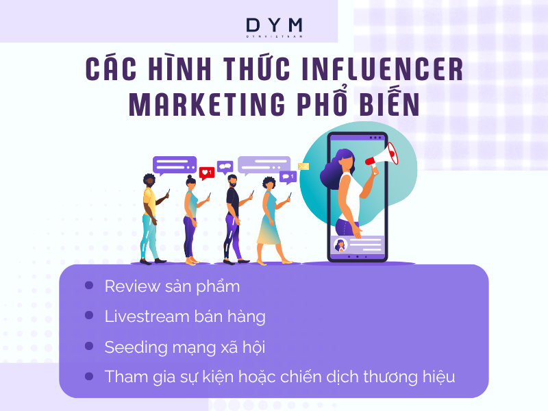 Các hình thức Influencer Marketing phổ biến