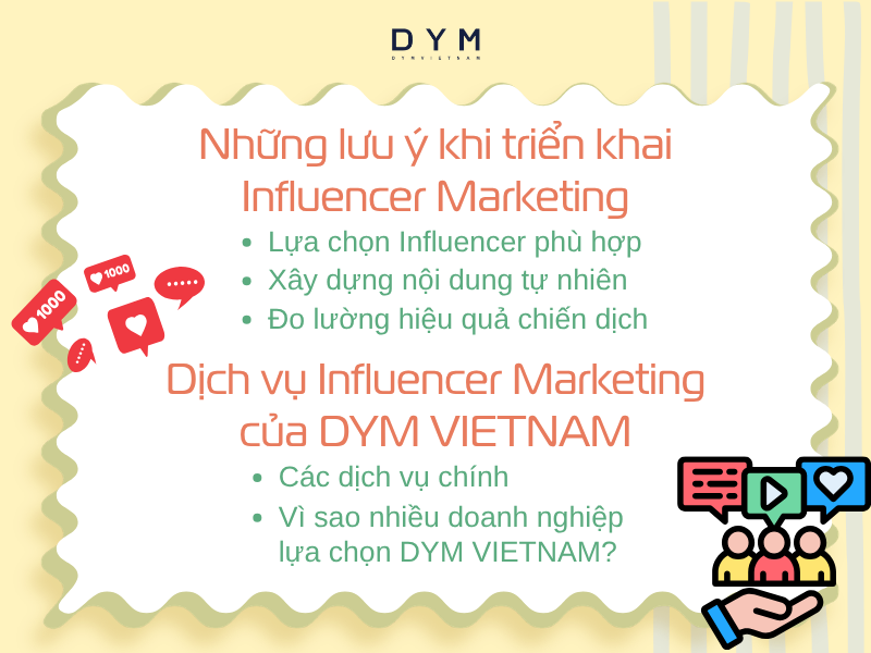 Những lưu ý khi triển khai Influencer Marketing