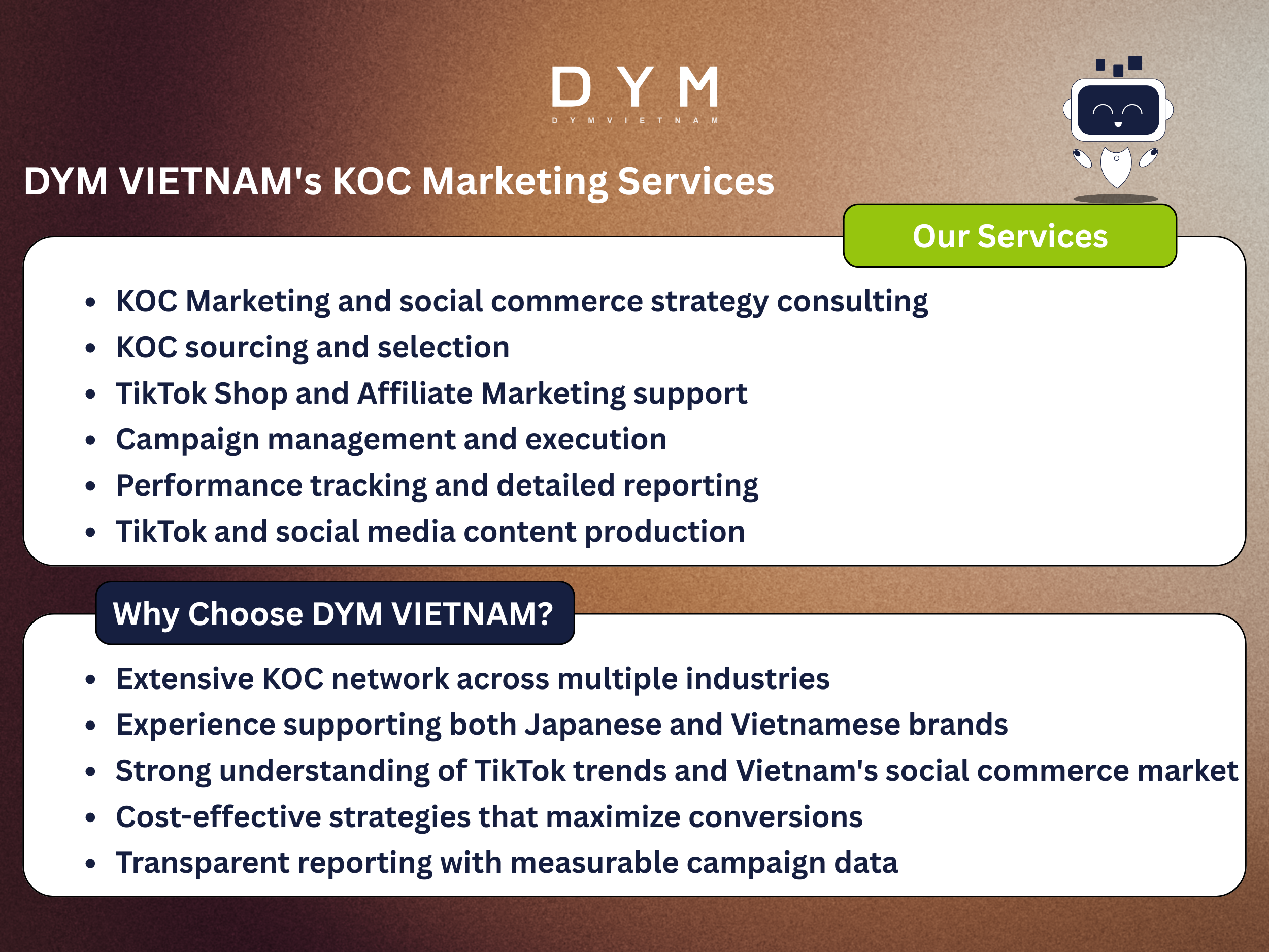 DYM VIETNAM's KOC Marketing Services