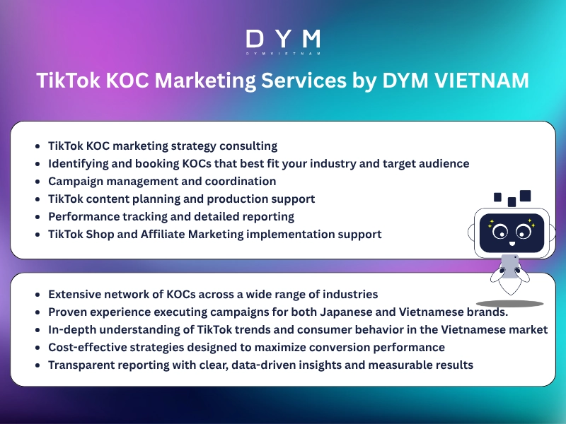 TikTok KOC Marketing Services by DYM VIETNAM