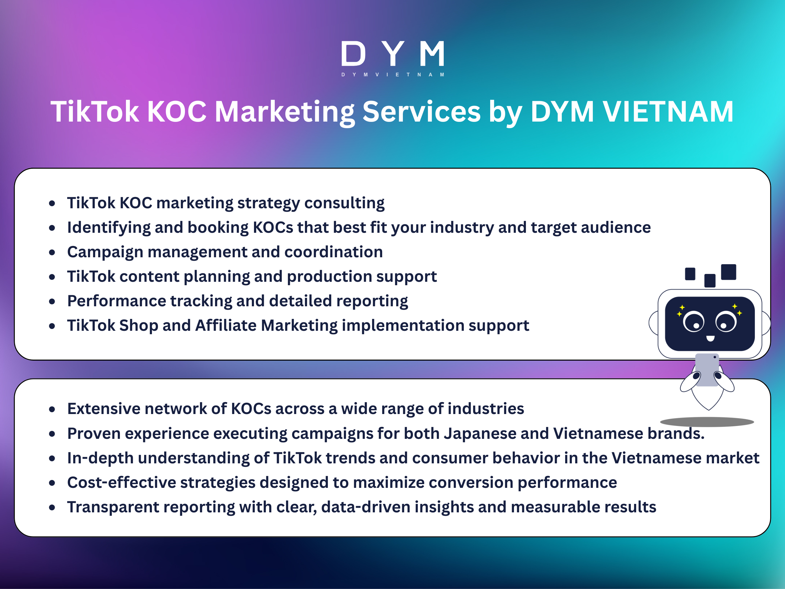 TikTok KOC Marketing Services by DYM VIETNAM