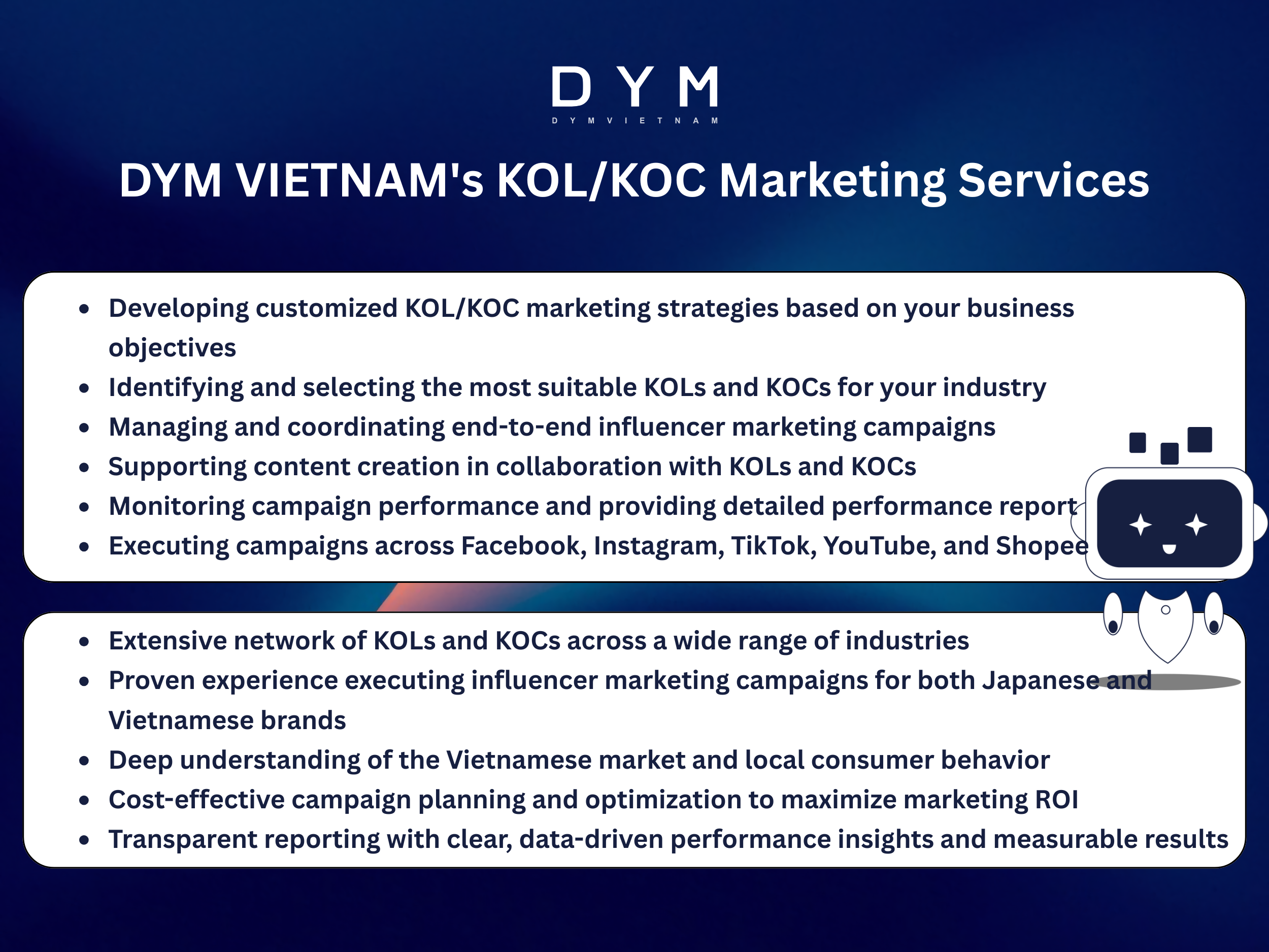 DYM VIETNAM's KOL/KOC Marketing Services