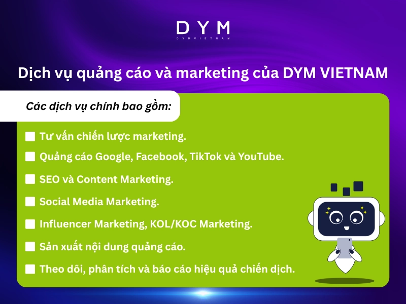 Dịch vụ quảng cáo và marketing của DYM VIETNAM