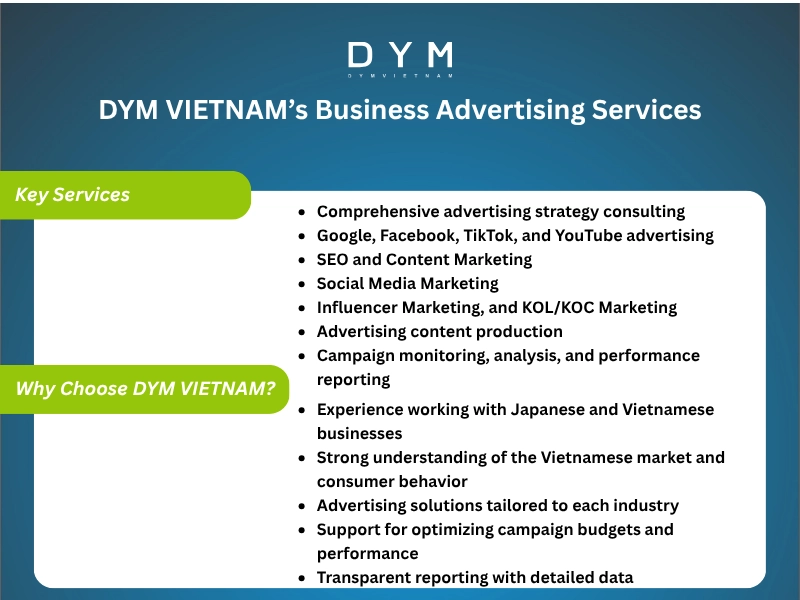 DYM VIETNAM's Business Advertising Services