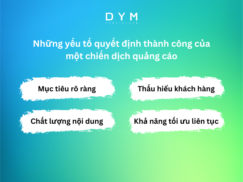 Những yếu tố quyết định thành công của một chiến dịch quảng cáo